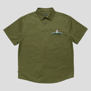 Pass~Port Thistle Embroidery AG Shirt Short Sleeve - Moss