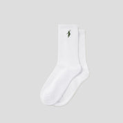 Polar Skate Co. No Comply Socks - White/Army Green