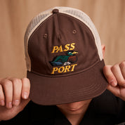 Pass~Port Fast Duck Workers Trucker - Bark / Cream