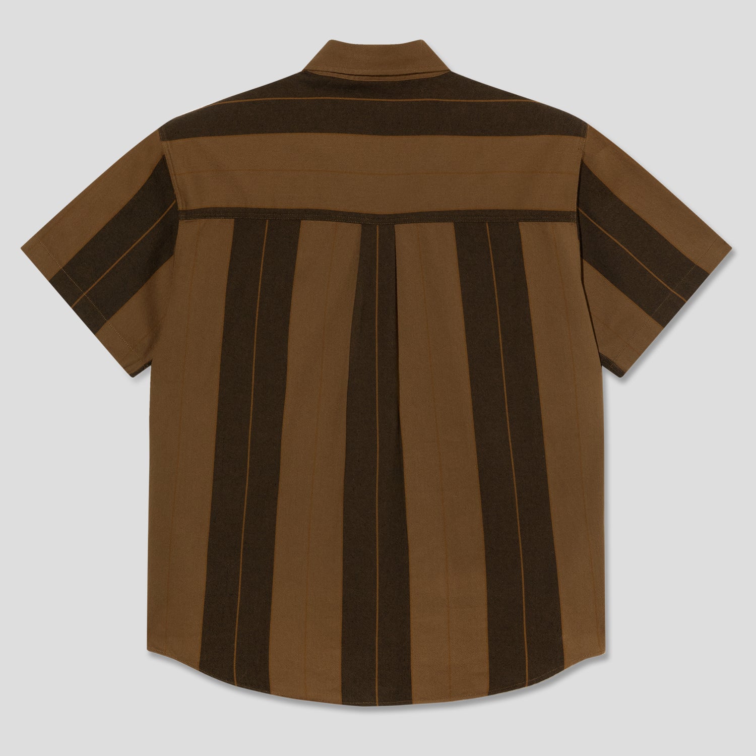 Polar Skate Co. Mitchell Shirt - Brown Block Stripe