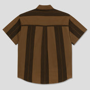 Polar Skate Co. Mitchell Shirt - Brown Block Stripe