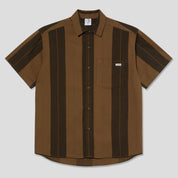 Polar Skate Co. Mitchell Shirt - Brown Block Stripe