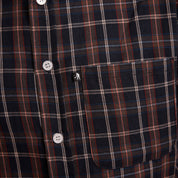 Pass~Port Workers Check Short Sleeve Shirt - Navy