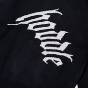 Hoddle Warped Logo Knit - Black / Grey