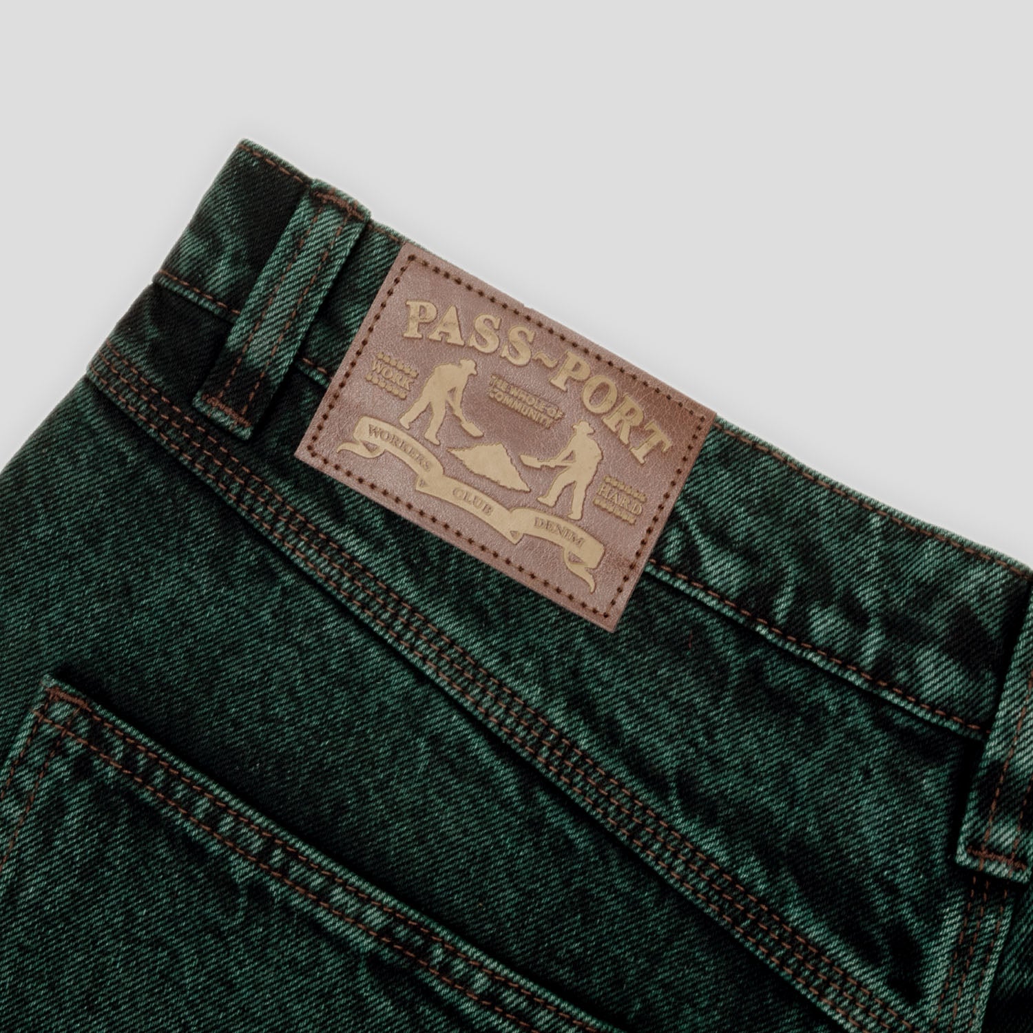 Pass~Port Workers Club Short - Dark Green Over-Dye