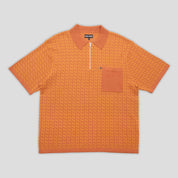 Pass~Port Drain Knit Polo - Burnt Orange