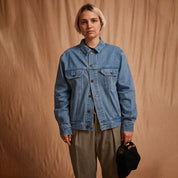 Pass~Port Workers Club Trucker Jacket - Washed Dark Indigo