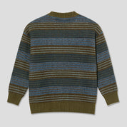 Polar Skate Co. George Sweater - Blue Green Stripe