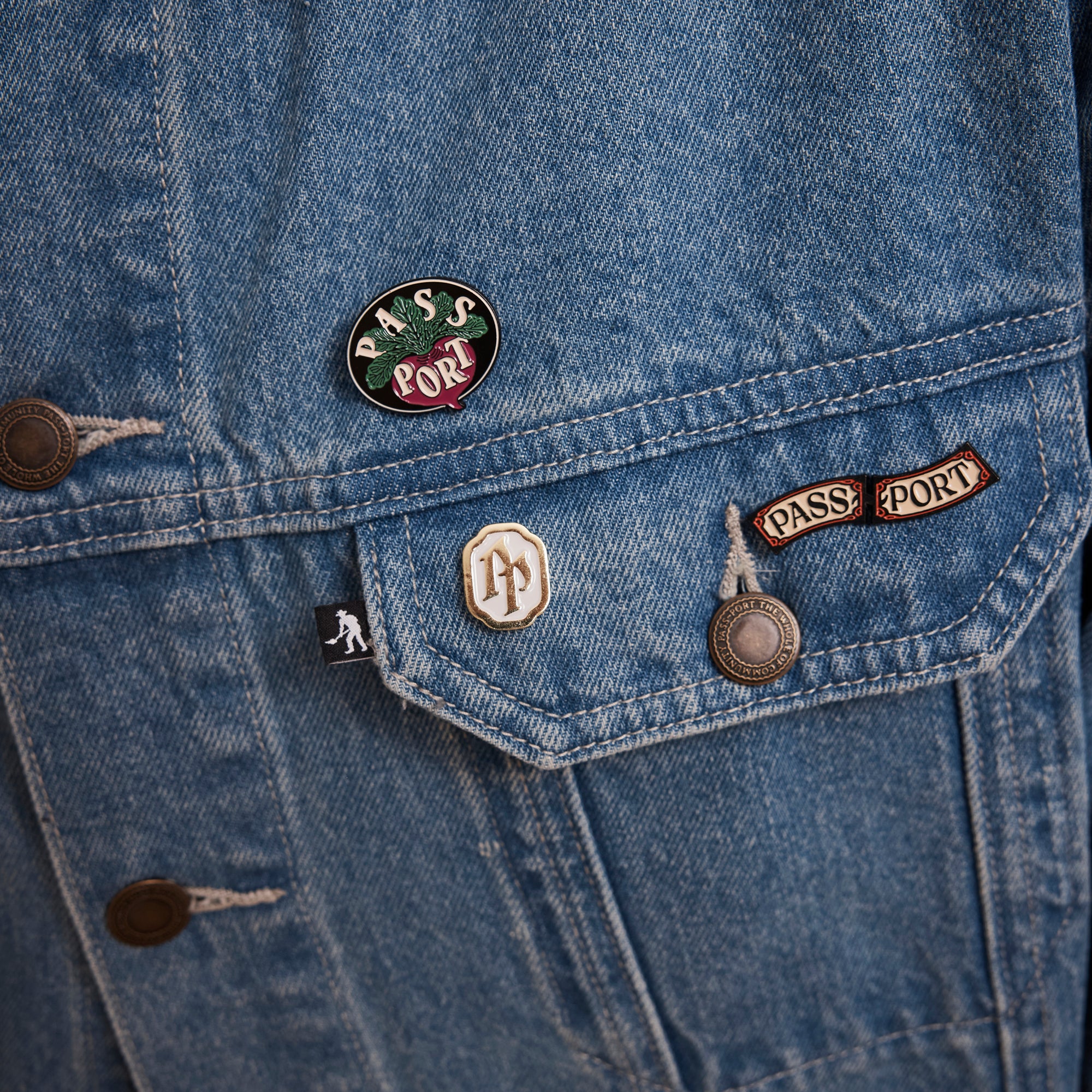 Pass~Port Workers Club Trucker Jacket - Washed Dark Indigo