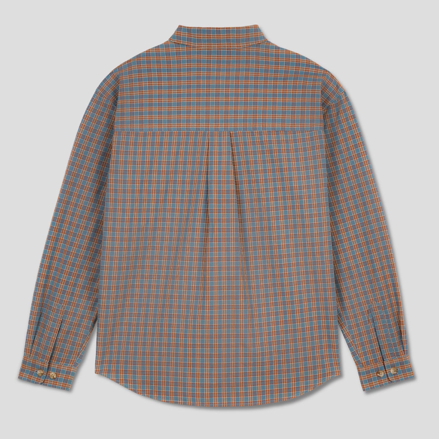 Polar Skate Co. Mitchell Long Sleeve Shirt - Blue / Rust