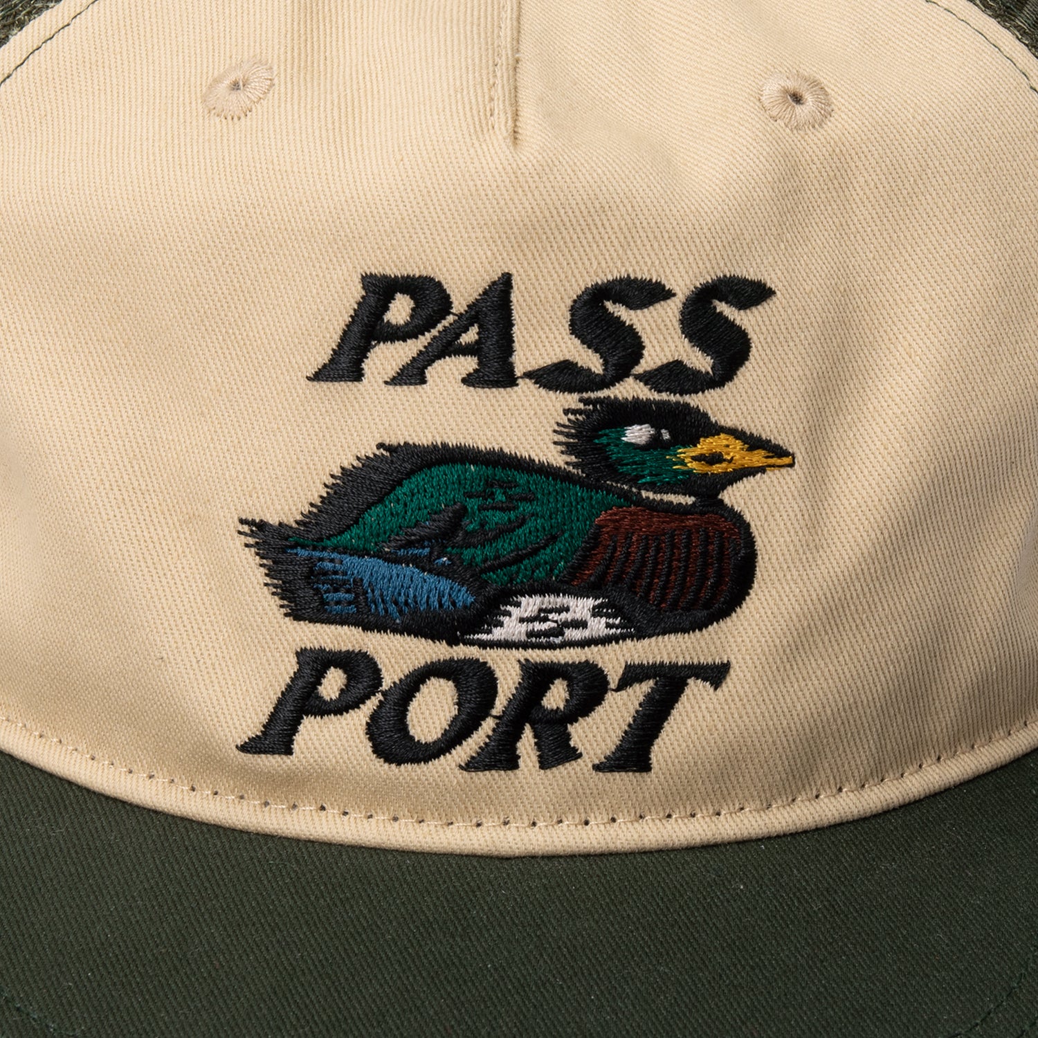 Pass~Port Fast Duck Workers Trucker - Cream / Elm