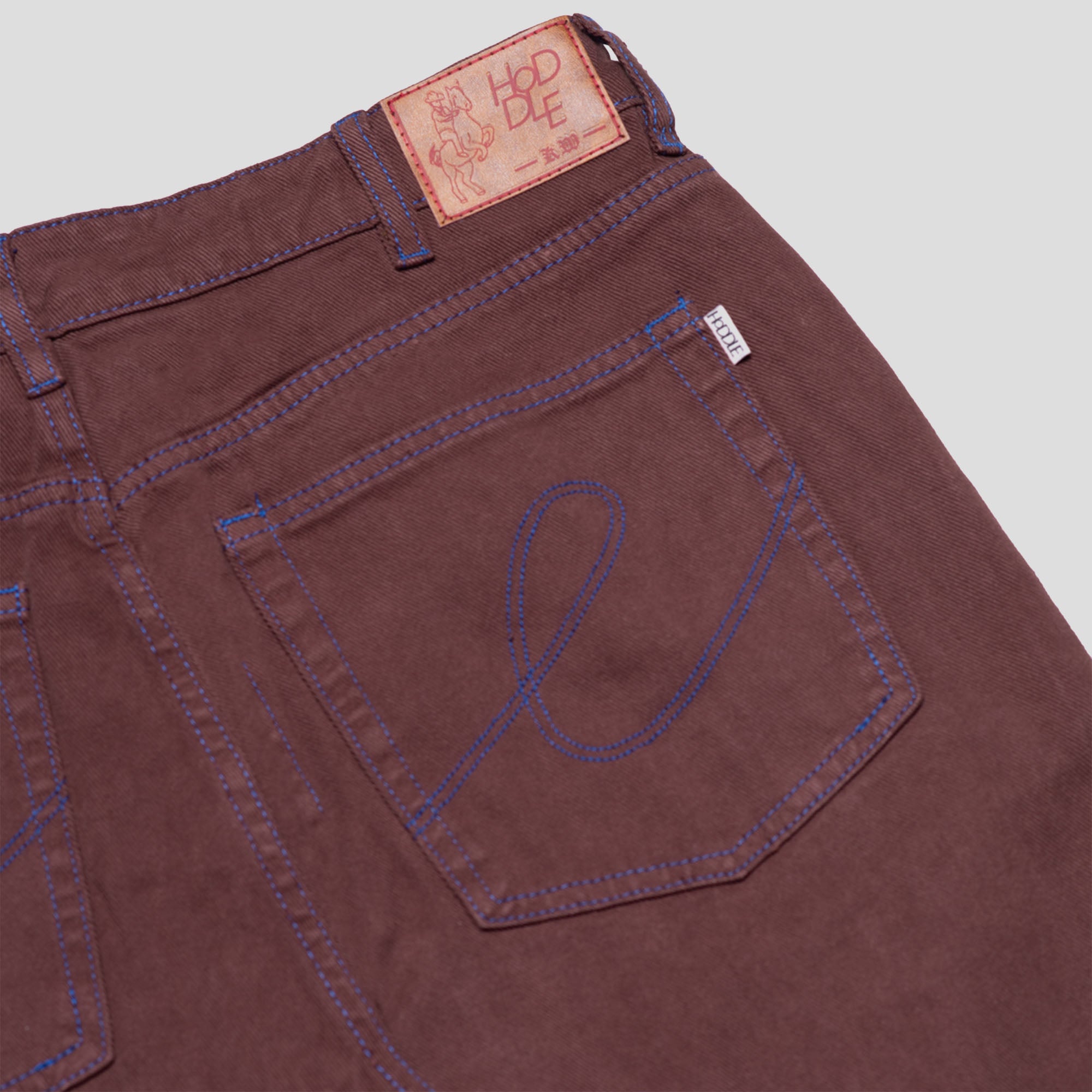 Hoddle 12 Ounce Denim Ranger Jean - Brown ⁄ Blue Stitch HODLE 