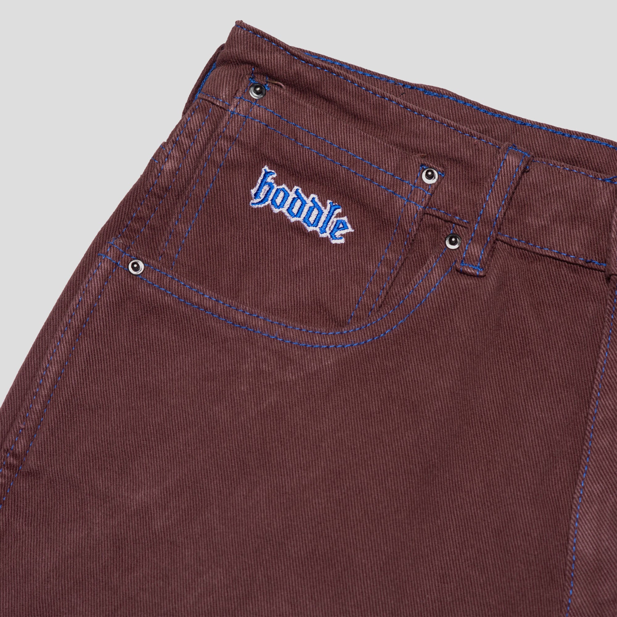 Hoddle 12 Ounce Denim Ranger Jean - Brown / Blue Stitch – Pass~Port