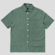 Pass~Port Workers Check Shirt Short-Sleeve - Green