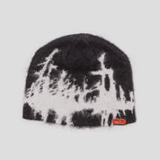 Hoddle Faux Mohair Skull Beanie - Black / White