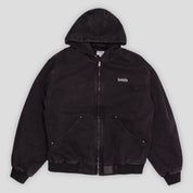 Hoddle Hooded Quilted Denim Jacket - Black