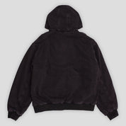 Hoddle Hooded Quilted Denim Jacket - Black