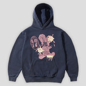 Lo-Fi Messy Pullover Hood - Navy