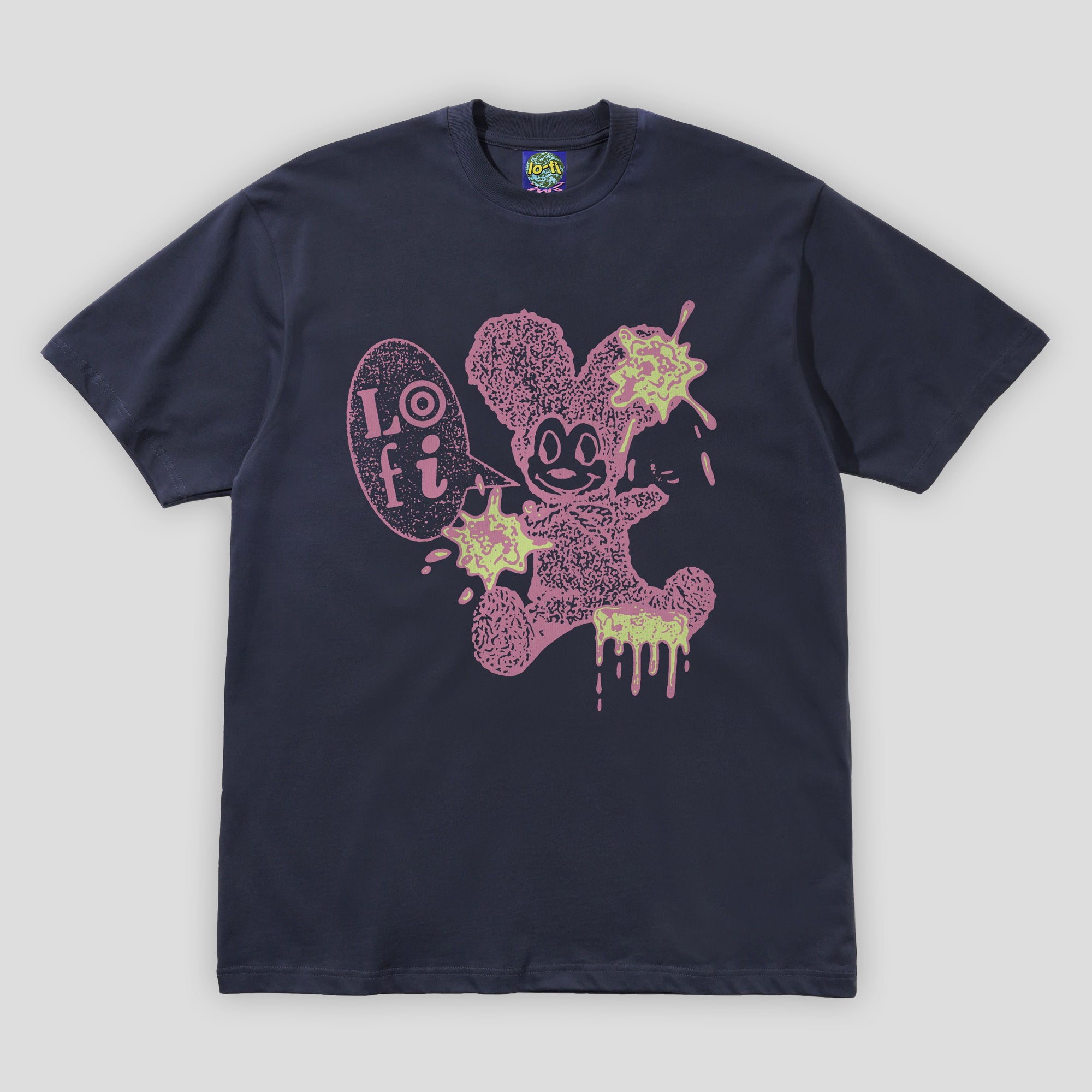 【LO-FI】DIS-ORIENTATION TEE [BLACK] Glass Half Full of Despair | Triblend T-Shirt - Heather