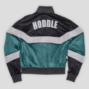 Hoddle Velour Track Top - Green / Black