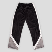 Hoddle Velour Track Pant - Black / Grey