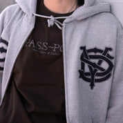 Pass~Port Store & Gallery Exclusive Syd Logo Zip Hood - Ash