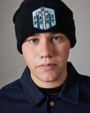 Pass~Port Water Supply Waffle Beanie - Black