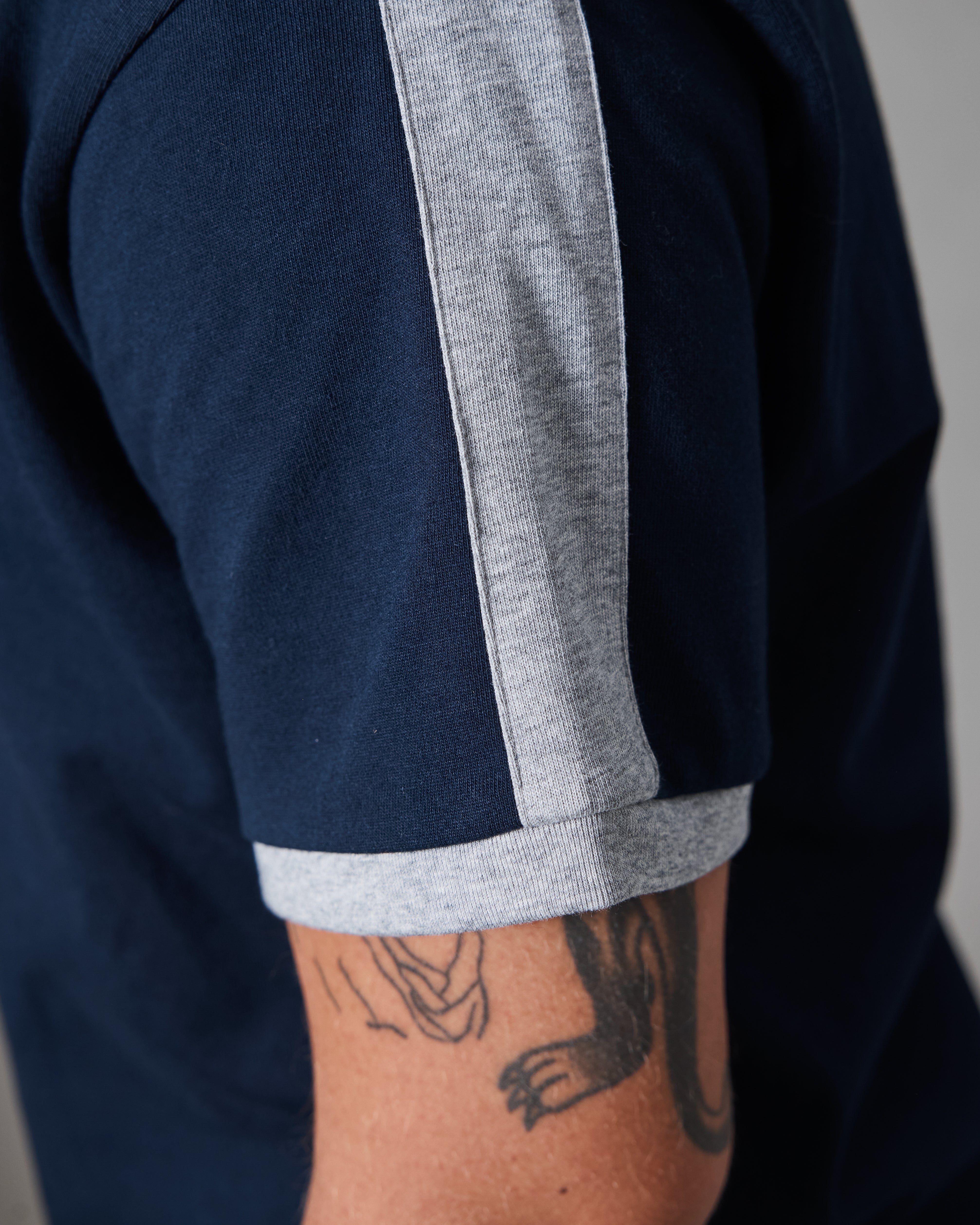 Pass~Port Workers Stripe Organic Cotton Jersey - Navy