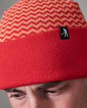 Pass~Port Organic Cotton Zig Zag Beanie - Brick