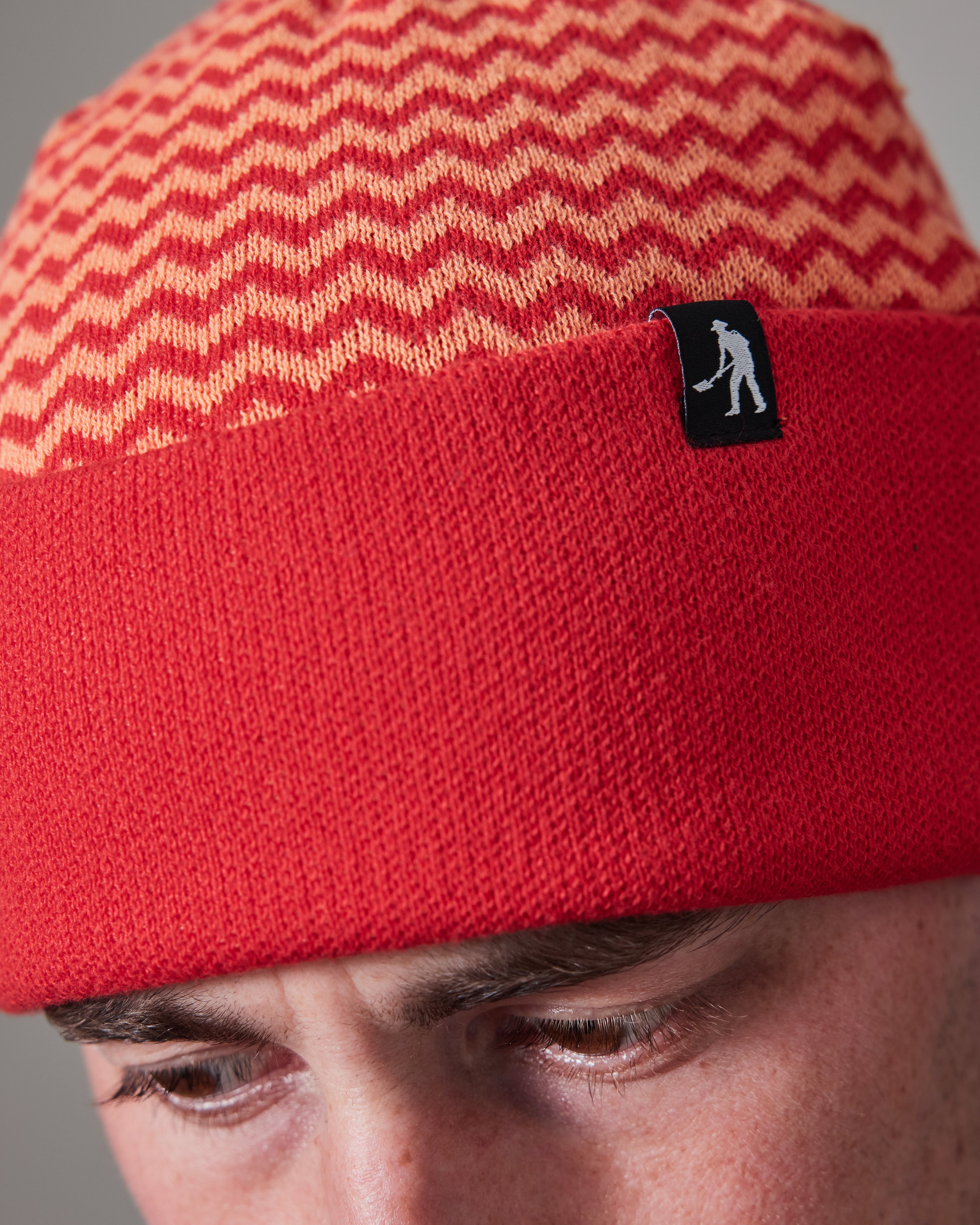 Pass~Port Organic Cotton Zig Zag Beanie - Brick