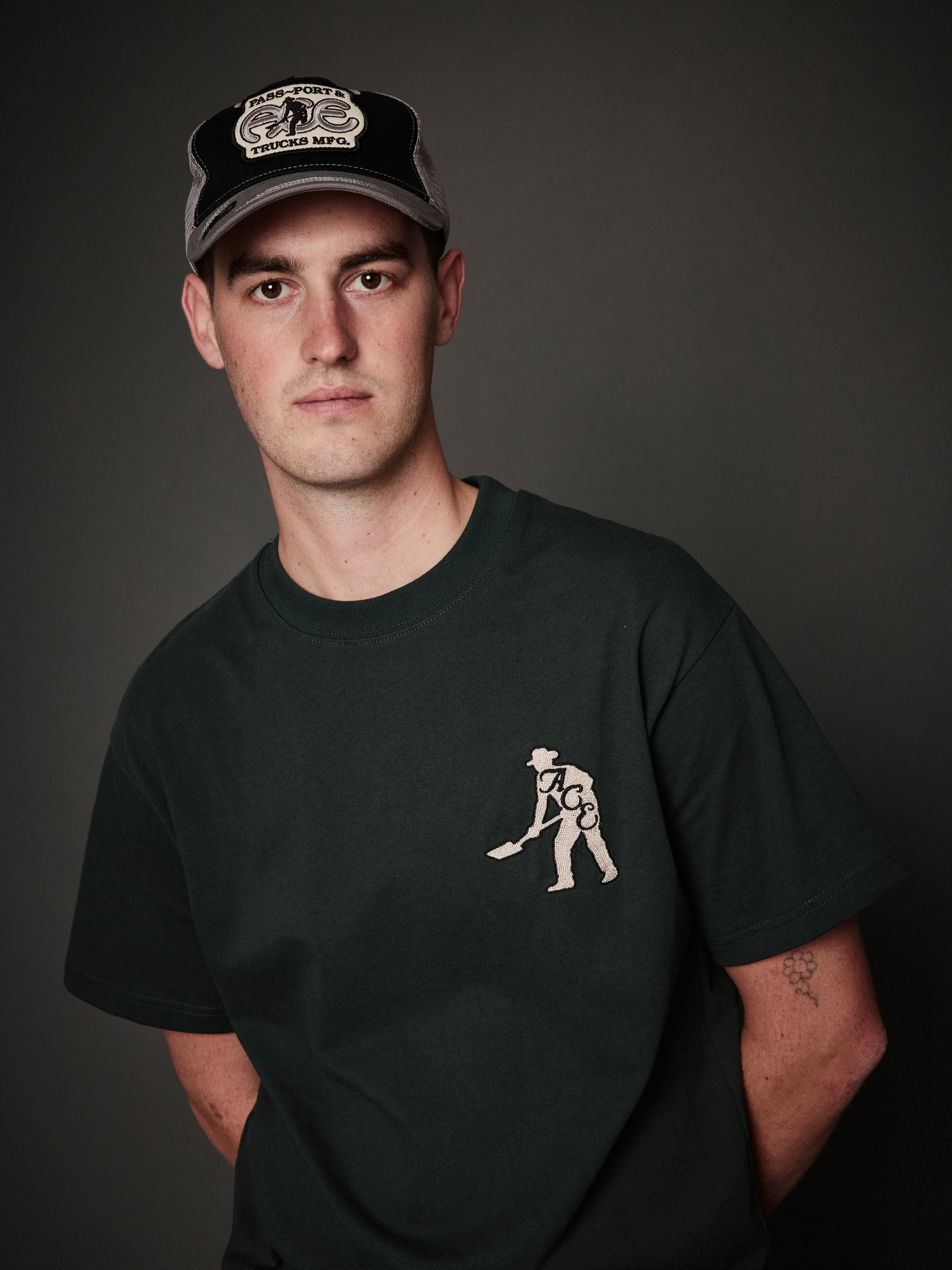 Pass~Port & Ace Trucks MFG Ace & Spade Tee - Green