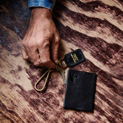 Pass~Port Australian Manufactured Leather Key Fob - Black