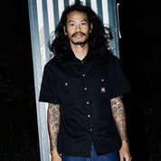 Pass~Port Australian Manufactured Short Sleeve Work Shirt - Black