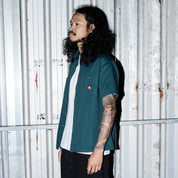 Pass~Port Australian Manufactured Short Sleeve Work Shirt - Jade Green
