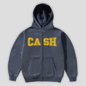 Cash Only Campus Zip-Thru Hood - Washed Navy