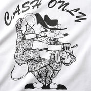 Cash Only Mobster Tee - White