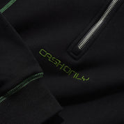 Cash Only Stencil Quarter Zip - Black