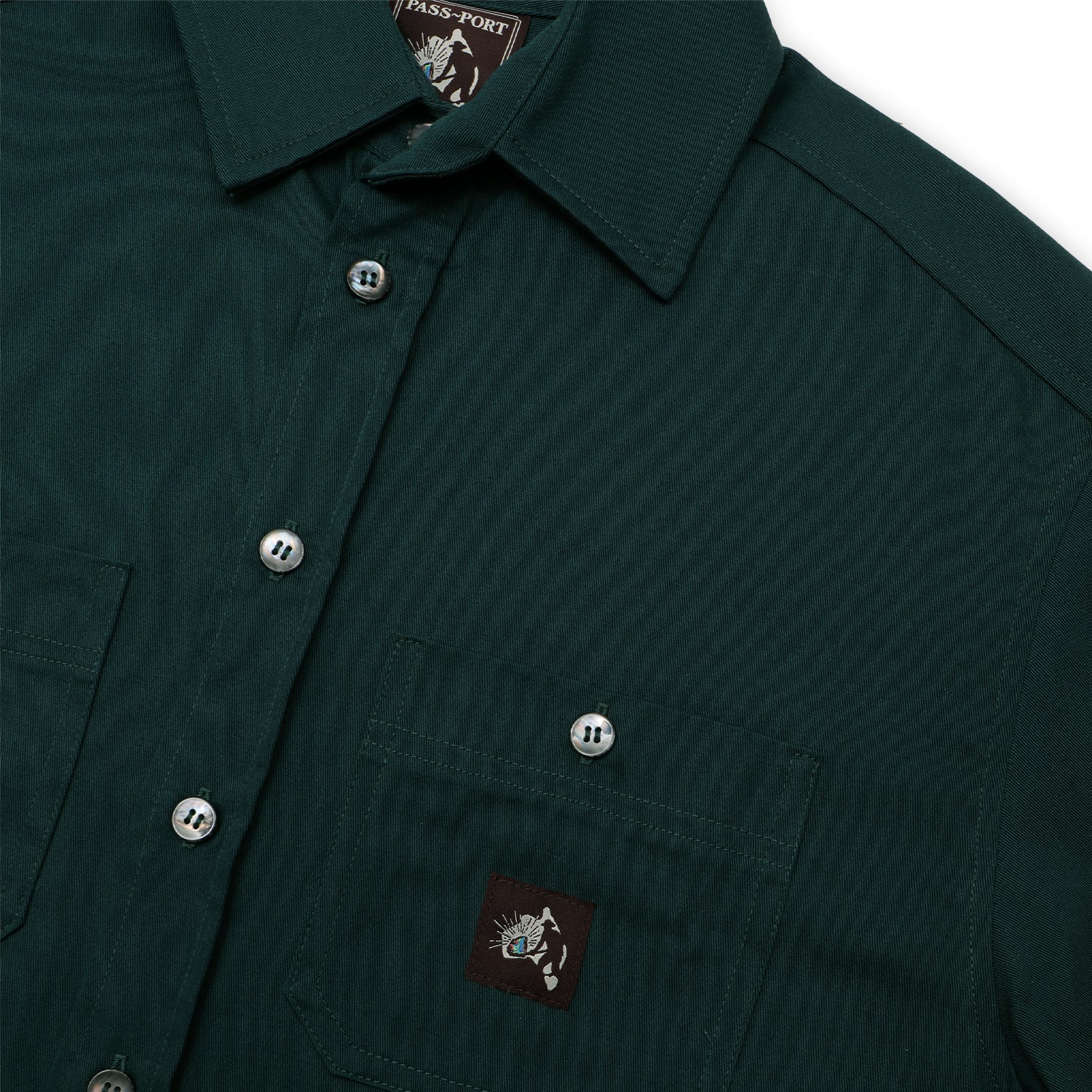 Pass~Port Australian Manufactured Short Sleeve Work Shirt - Jade Green