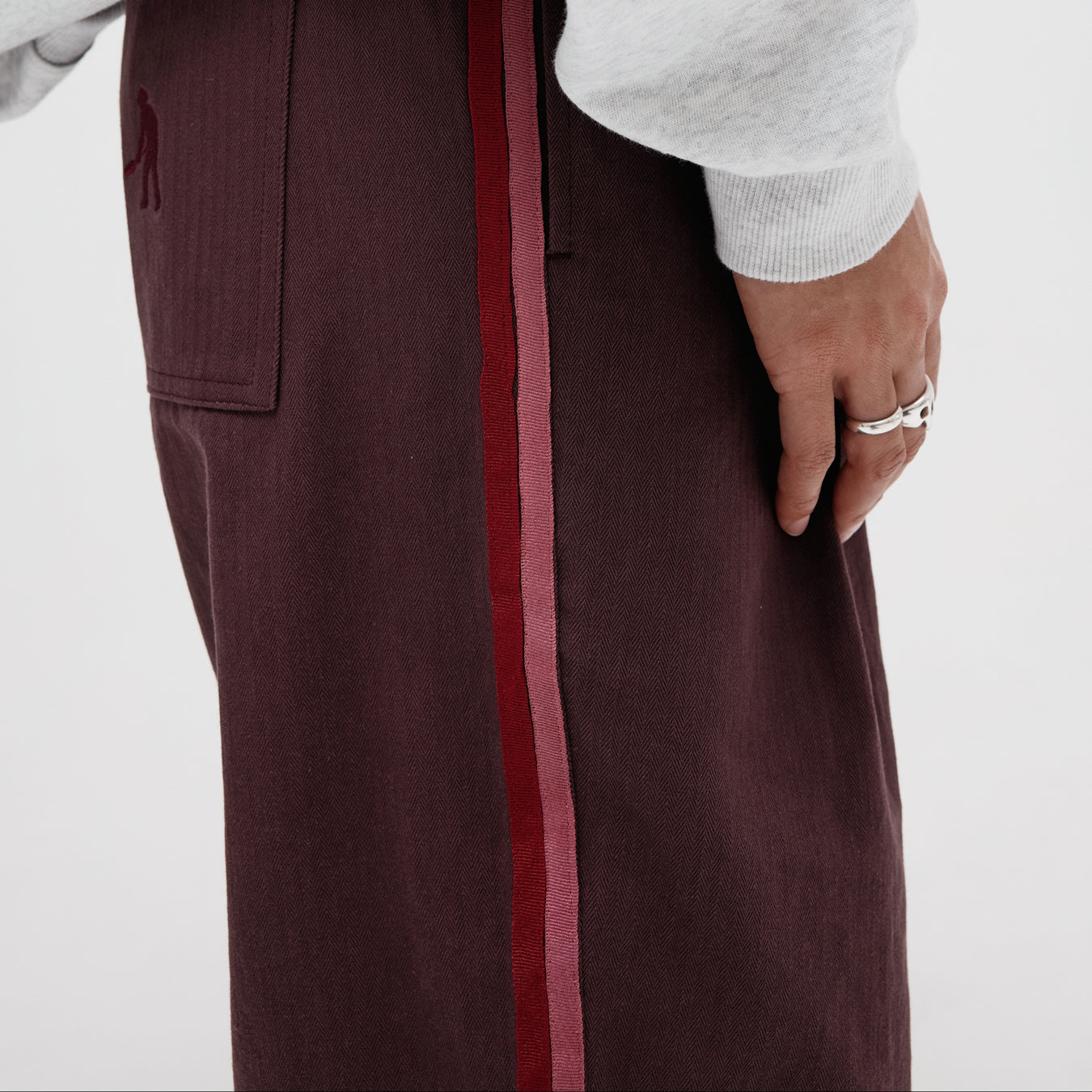 Pass~Port Leagues Club Pant - Side Stripe Plum