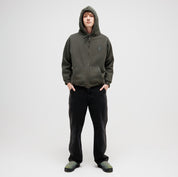 Pass~Port Solid Workers Zip Hood - Dark Elm