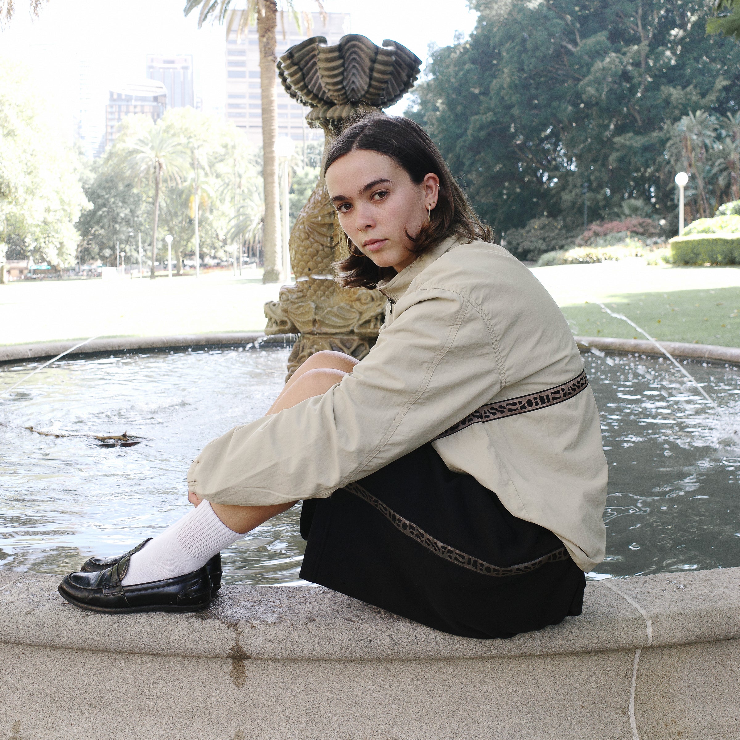 Pass~Port Rough Neg RPET Track Jacket - Sand