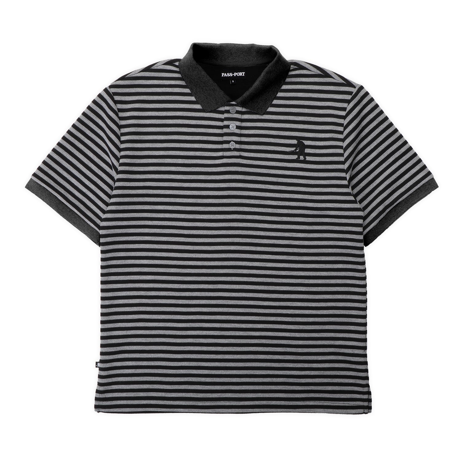 Pass~Port Striped Polo - Black