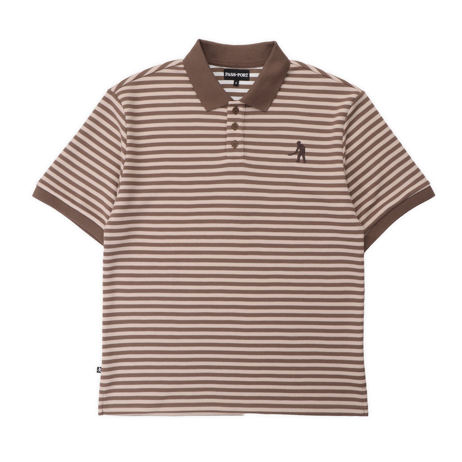 Pass~Port Striped Polo - Brown