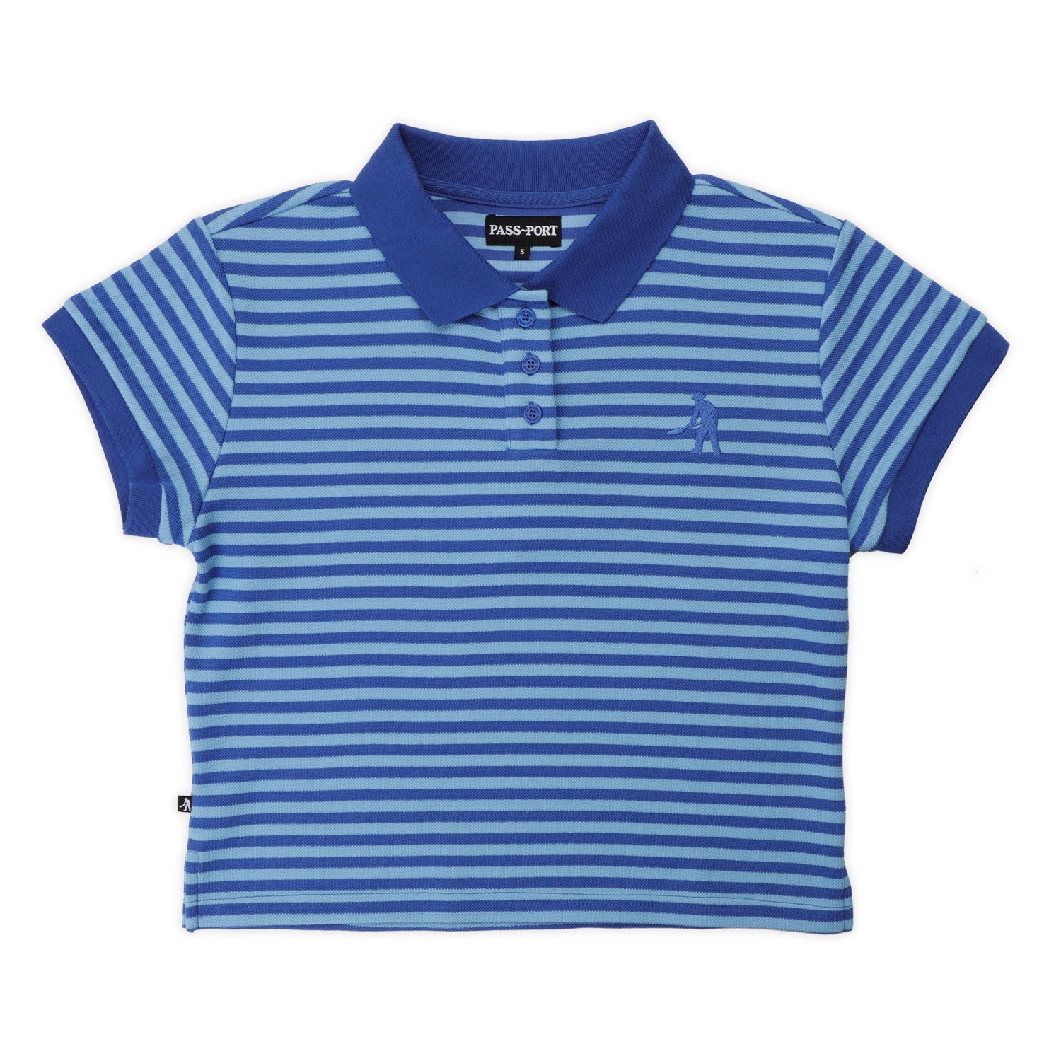 Pass~Port Striped Baby Polo - Blue