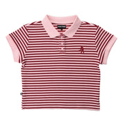 Pass~Port Striped Baby Polo - Pink