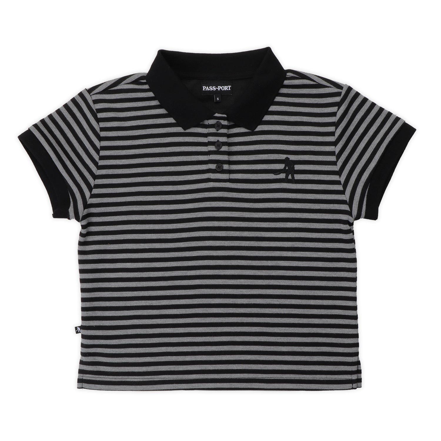 Pass~Port Striped Baby Polo - Black