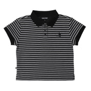 Pass~Port Striped Baby Polo - Black