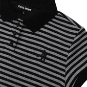 Pass~Port Striped Baby Polo - Black
