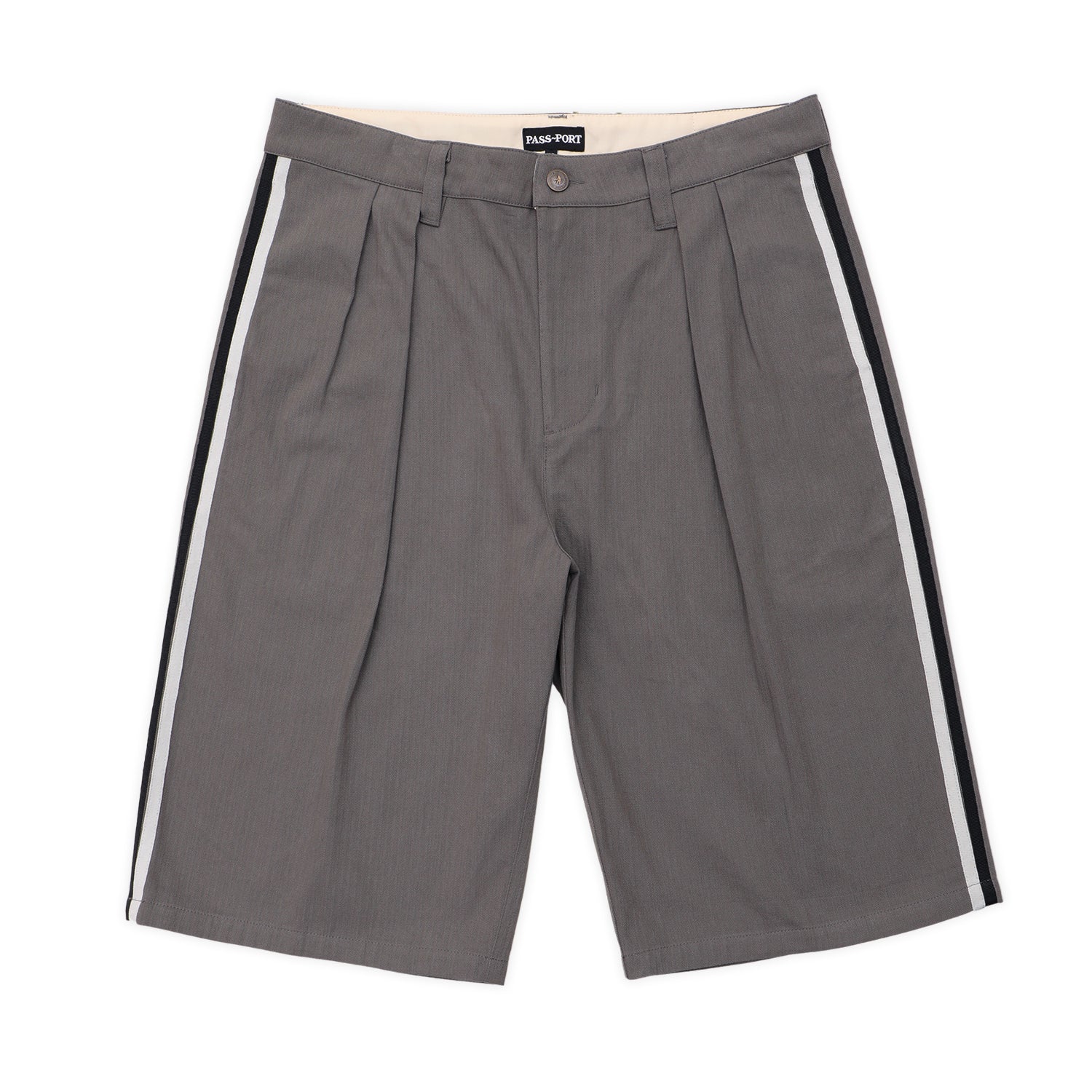 Pass~Port Leagues Club Short - Side Stripe Grey