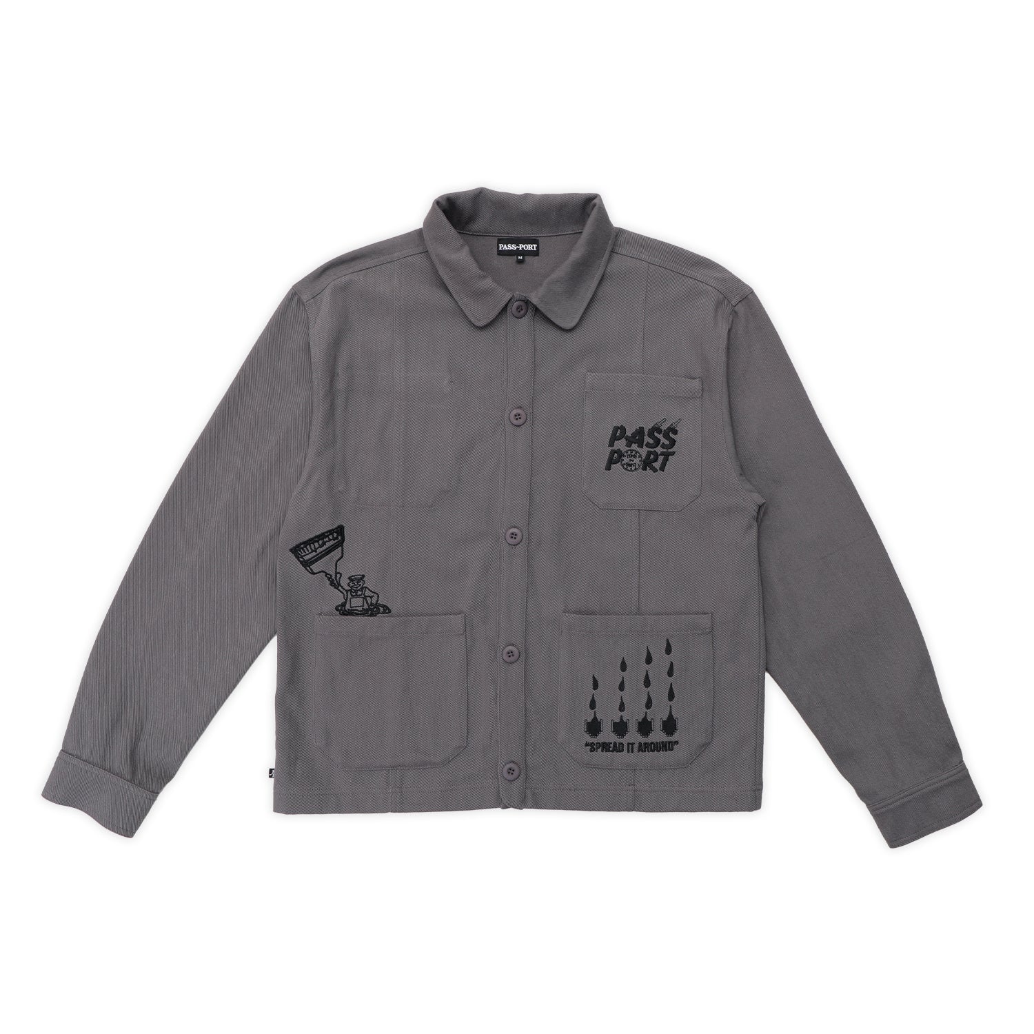 Pass~Port Shop Rules Painters Jacket - Grey
